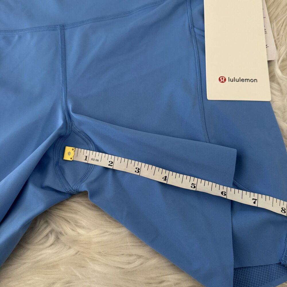 Lululemon Fast And Free High Rise Shorts Women’s 8 Pool Party Blue 6” Pocket NWT - Picture 7 of 16
